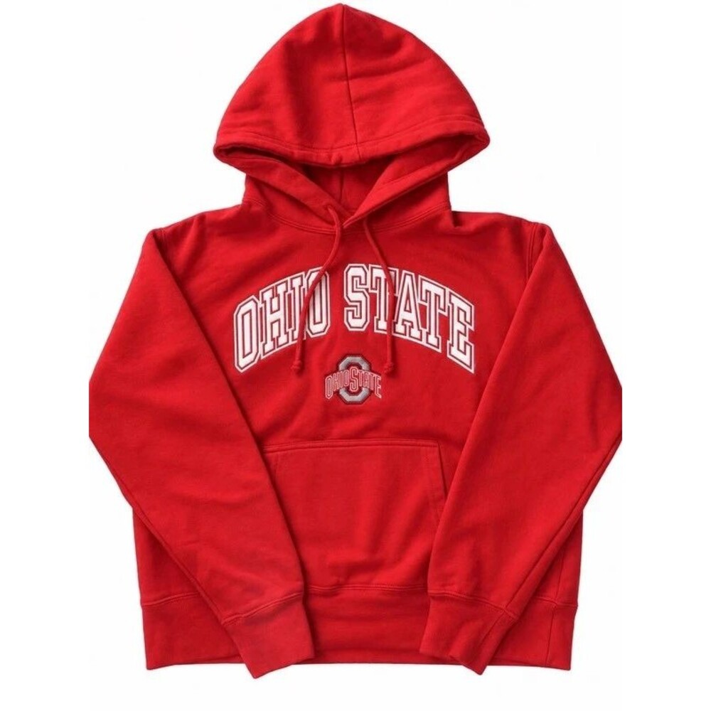 Red Ohio State Pull over sweater womens size Small